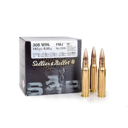 Amunicja Sellier&Bellot .308 Win 9,55g/ 147 grs FMJ - 50szt.