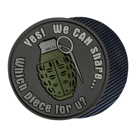 Helikon Emblemat Granat "We can share" - PVC Szary (OD-GSH-RB-19)
