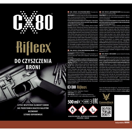 Płyn do czyszczenia i odtłuszczania broni Riflecx CX80 500 ml