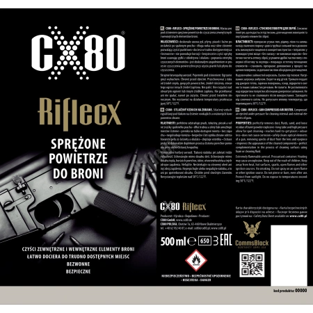 Sprężone powietrze do usuwania zabrudzeń Riflecx CX80 500 ml