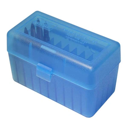 Pudełko na amunicję kulową RM-50-24 MTM (50szt,308Win,6,5Cr...) niebieskie