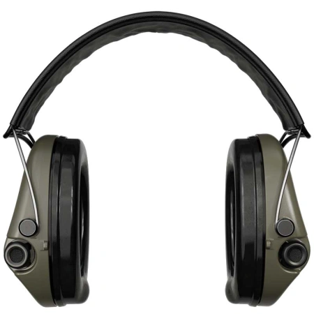 Słuchawki aktywne Sordin Supreme PRO X - Czarna skórzana opaska, zielone - SOR75302-X/L-S