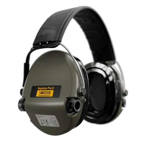 Słuchawki aktywne Sordin Supreme PRO X LED - Materiałowa czarna opaska, żelowe wkładki - 75302-X/L-07-S