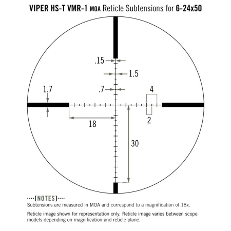 Luneta celownicza Vortex Viper HST 6-24x50 30 mm AO VMR-1