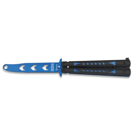 Nóż motylkowy balisong niebieski 02164