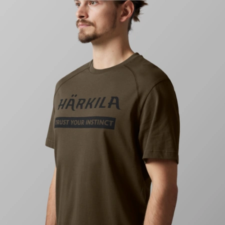 Koszulka, t-shirt Harkila logo 2-pak, zielony/czarny (160105025)