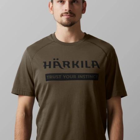 Koszulka, t-shirt Harkila logo 2-pak, zielony/czarny (160105025)