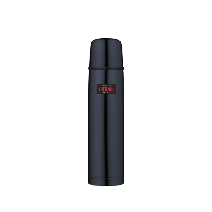 Termos z przyciskiem na nakrętce oraz z kubkiem Thermos - ciemnoniebieski 0,75L (150056) Termos z przyciskiem na nakrętce oraz z kubkiem Thermos - ciemnoniebieski 0,75L (150056)
