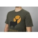 Koszulka t-shirt Seeland z jeleniem zielony melanż 160211312