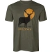 Koszulka t-shirt Seeland z jeleniem zielony melanż 160211312