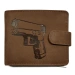 Skórzany portfel zapinany z motywem (Glock)