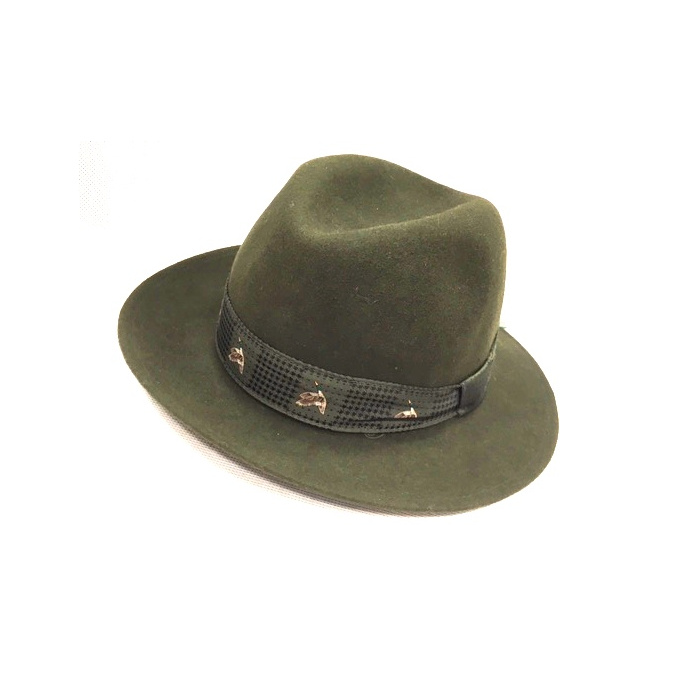 Kapelusz myśliwski z paskiem w kaczki