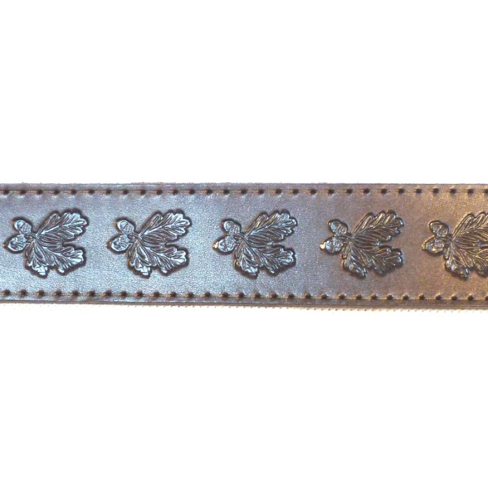 Ozdobny pasek skórzany do broni/ liście dębu