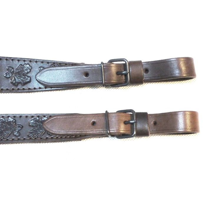 Ozdobny pasek skórzany do broni/ liście dębu