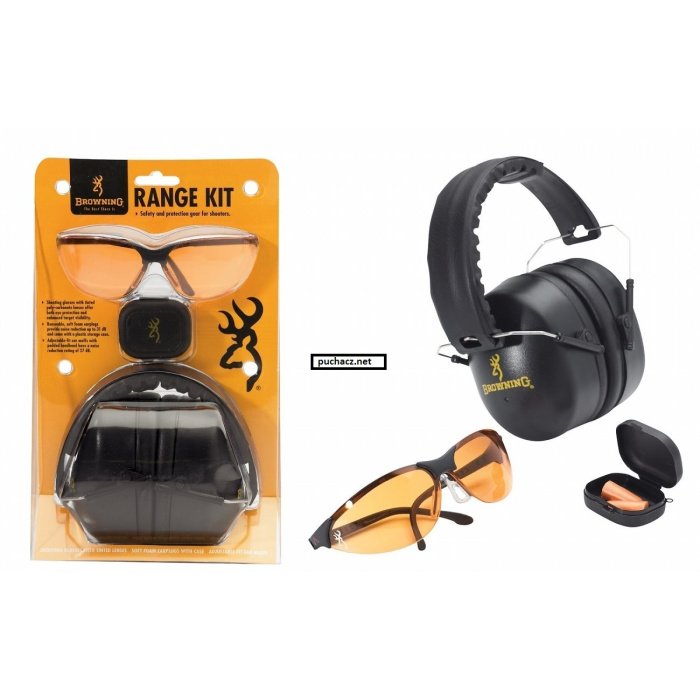 ZESTAW BROWNING SŁUCHAWKI OKULARY ZATYCZKI