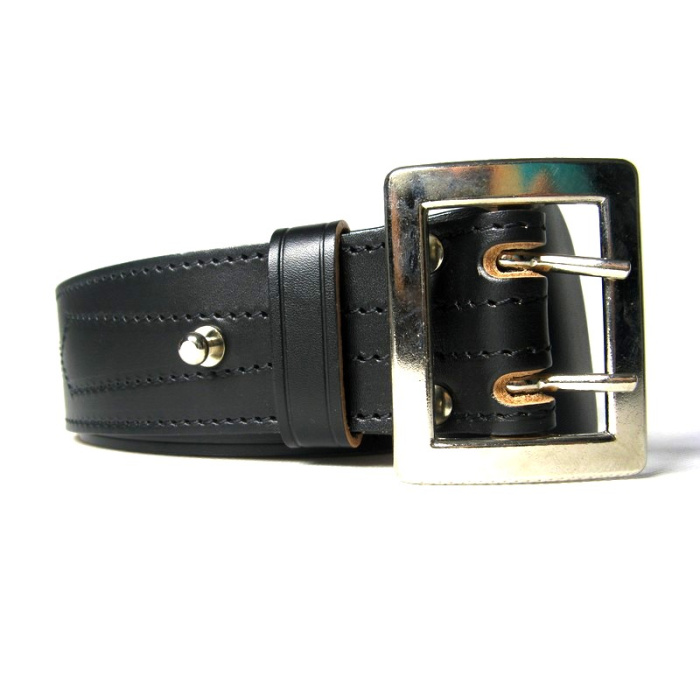 Pas oficerski skórzany czarny