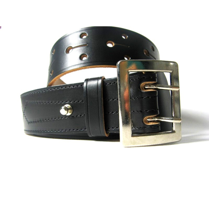 Pas oficerski skórzany czarny