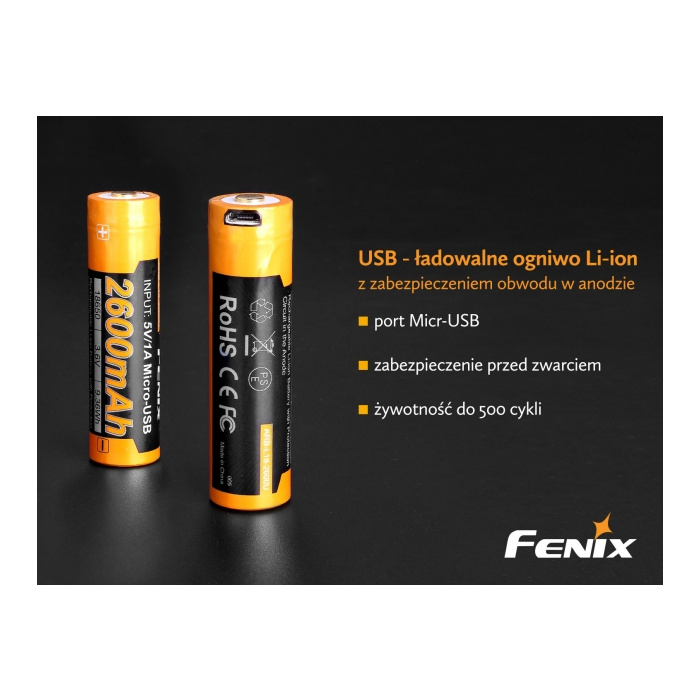 Akumulator Fenix USB ARB-L18U (18650 2600 mAh 3,6 V)