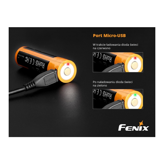 Akumulator Fenix USB ARB-L18U (18650 2600 mAh 3,6 V)