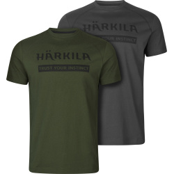 Koszulka Harkila Logo dwupak Duffel green / Phantom 160105033