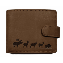 Skórzany portfel zapinany z motywem (Zwierzęta)