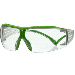 Okulary 3M SecureFit 400X bezbarwne | zielone oprawki
