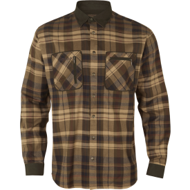 Koszula męska Harkila Pajala ciepła flanelowa - Beige w/brown (100567112)