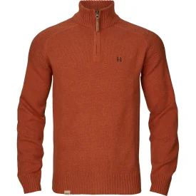 Sweter Harkila Vincent merino half zip - Bombay brown (106080065)