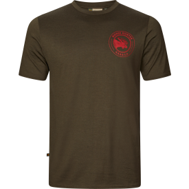 Koszulka HARKILA - Game S/S - Willow green moose (108550189)