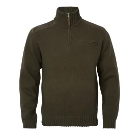 Sweter myśliwski HARKILA Annaboda WSP knit half zip - Willow green (108890029)