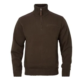 Sweter myśliwski HARKILA Annaboda WSP knit half zip - Demitasse brown (108891016) Sweter myśliwski HARKILA Annaboda WSP knit half zip - Demitasse brown (108891016)