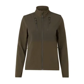 Kurtka Damska HARKILA Scandinavian softshell - Willow green/Shadow brown (112440022)