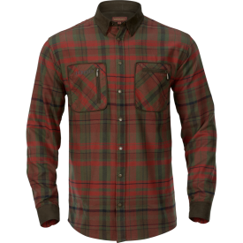 Koszula męska Harkila Pajala ciepła flanelowa - Red autumn check (140102055)