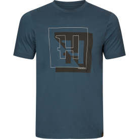 Koszulka HARKILA - H-logo S/S  SEA BLUE (10296007200)
