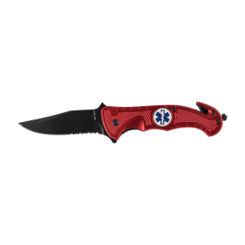 Nóż Mil-Tec Rescue ratowniczy czerwony 404-066