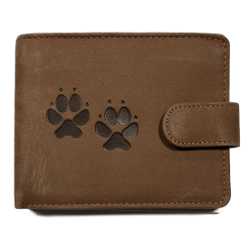 Skórzany portfel zapinany z motywem (Trop)