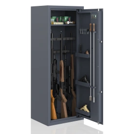 Szafa na broń NOVCAN G3/MODERN/150XL/16+ GRAFITOWA - zamek elektroniczny Primor, na 16 jednostek broni