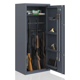 Szafa na broń NOVCAN G3/MODERN/150XL/20+ GRAFITOWA - zamek elektroniczny Primor, na 20 jednostek broni