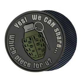 Emblemat HELIKON Granat "We can share" - PVC Szary (OD-GSH-RB-19)