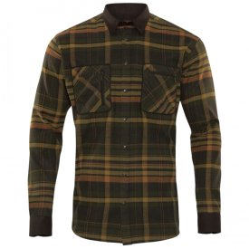 Koszula męska Harkila Pajala ciepła flanelowa - Green/brown (140102038)