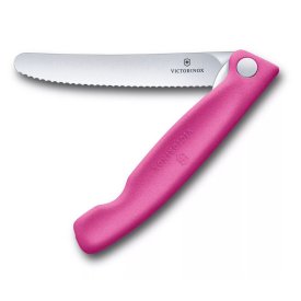 NÓŻ VICTORINOX PIKNIKOWY OSTRZE ZĄBKOWANE RÓŹOWY 6.7836.F5B