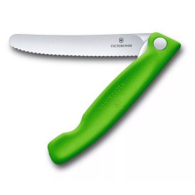 NÓŻ VICTORINOX PIKNIKOWY OSTRZE ZĄBKOWANE ZIELONY 6.7836.F4B