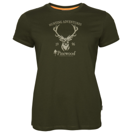 Koszulka Damska Pinewood Red Deer  - Green (3452)