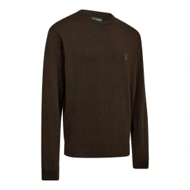 Sweter DEERHUNTER Harrington O-neck Knit - Brown Melange (8117-595)