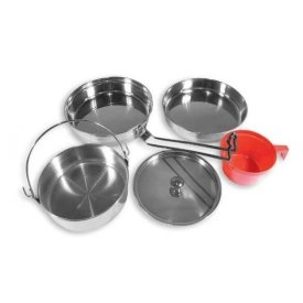 Zestaw naczyń turystycznych Mil-Tec ze stali nierdzewnej 1-osobowy