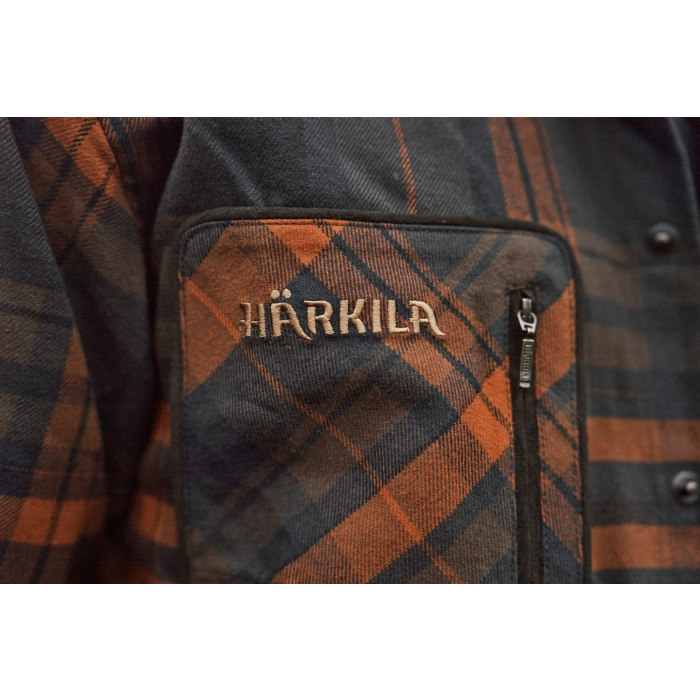 Koszula męska Harkila Pajala ciepła flanelowa - Bombay brown (100560065)