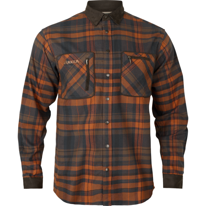 Koszula męska Harkila Pajala ciepła flanelowa - Bombay brown (100560065)