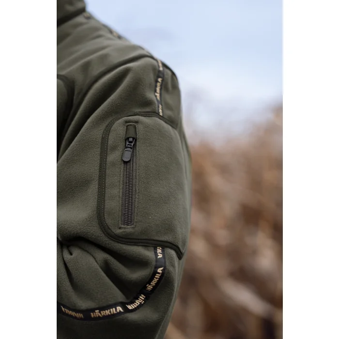 Polarowa kurtka dwustronna HARKILA Kamko Fleece - Forest night/Rustique clay GORE-TEX WINDSTOPPER (102500256)