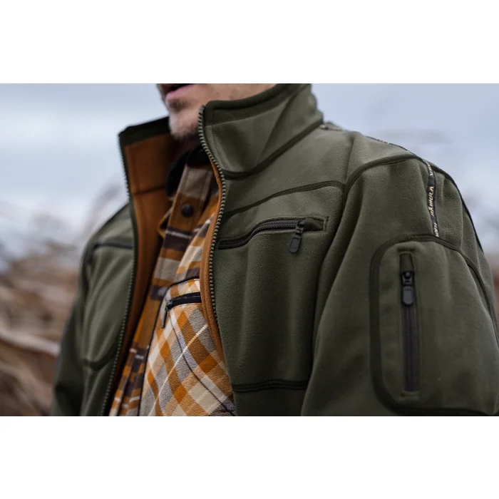 Polarowa kurtka dwustronna HARKILA Kamko Fleece - Forest night/Rustique clay GORE-TEX WINDSTOPPER (102500256)