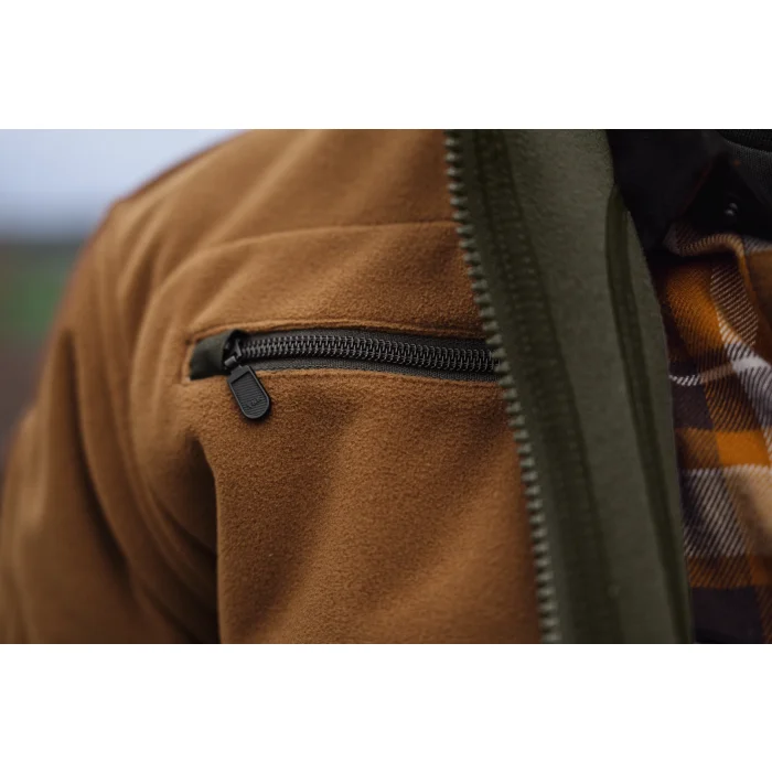 Polarowa kurtka dwustronna HARKILA Kamko Fleece - Forest night/Rustique clay GORE-TEX WINDSTOPPER (102500256)
